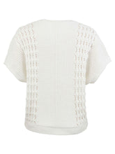 Load image into Gallery viewer, Kut from the Kloth - Tilda Pullover V-Neck Knit Sweater Vest in Off White - back.

