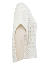 Load image into Gallery viewer, Kut from the Kloth - Tilda Pullover V-Neck Knit Sweater Vest in Off White - side.
