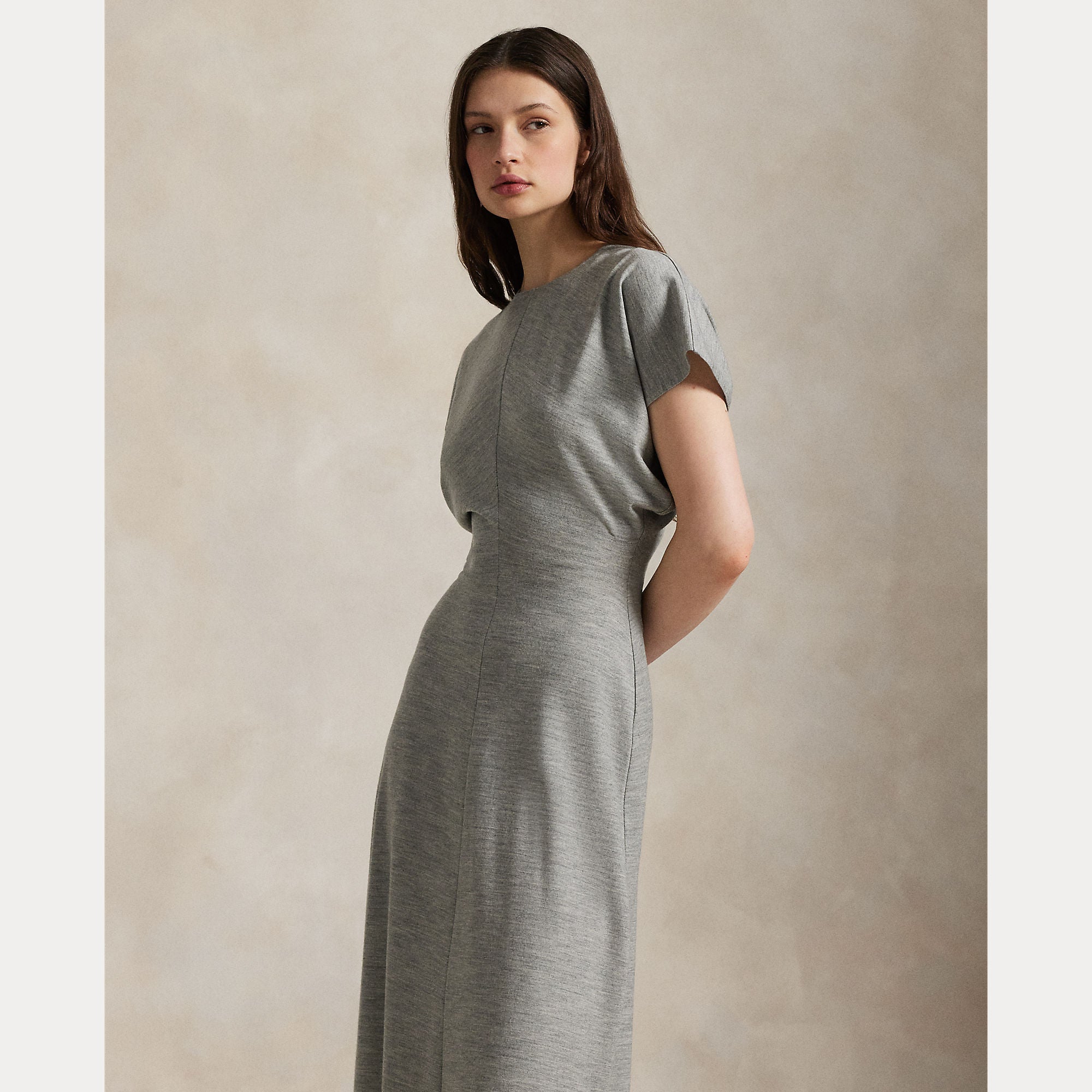 Polo Ralph Lauren - Wool Jersey Knit Crew Neck SS A Line Dress – Louie