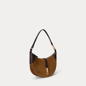Polo Ralph Lauren - Suede/Leather Shoulder Bag in Maple/Tobacco.