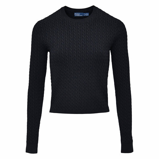 Polo Ralph Lauren - Viscose Nylon LS Crew Neck Pullover Sweater in Black.