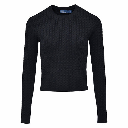 Polo Ralph Lauren - Viscose Nylon LS Crew Neck Pullover Sweater in Black.