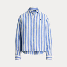 Load image into Gallery viewer, Polo Ralph Lauren - Wide Cropped Striped Linen Shirt
