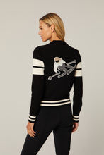Load image into Gallery viewer, Model wearing Alp N Rock - Rory Full Zip Cardigan in Black - back.
