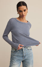 Load image into Gallery viewer, Model wearing ZSupply Arlet Mini Thermal Top in Storm Cloud.
