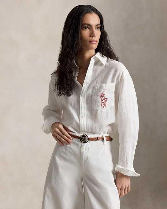 Polo Ralph Lauren - Oversize Fit Big Pony Linen Shirt