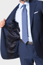 Load image into Gallery viewer, Model wearing Ring Jacket Calm Twist suit - navy.
