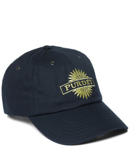 Purdey navy baseball cap.