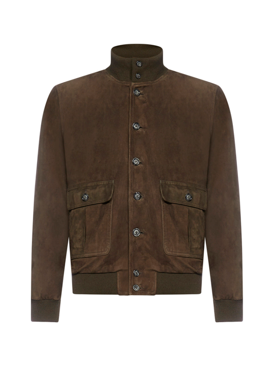 Valstar Suede Bomber Jacket in Muschio.