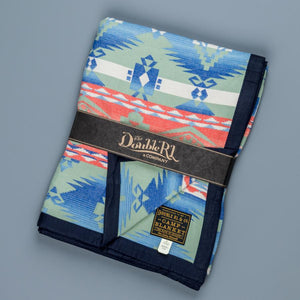 RRL Cotton Camp Blanket in Multi / Green.