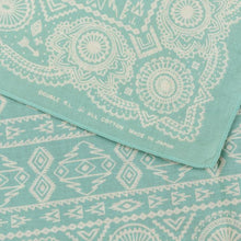Load image into Gallery viewer, RRL Cotton Rio Grande Bandana in Blue / Cream.
