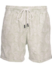 Load image into Gallery viewer, Gran Sasso - Recycled Microfiber Swim Trunks in Light Green/White.
