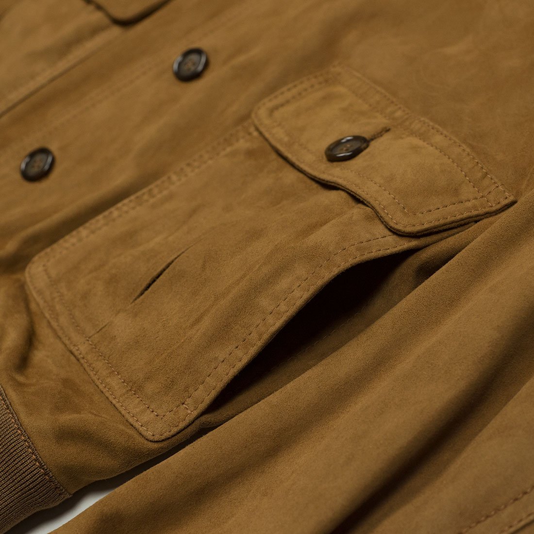 Valsta Suede Bomber Jacket in Sandal.