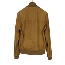 Load image into Gallery viewer, Valsta Suede Bomber Jacket in Sandal.
