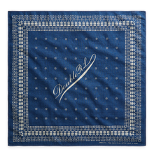 Load image into Gallery viewer, RRL logo print cotton bandana in indigo / greige.
