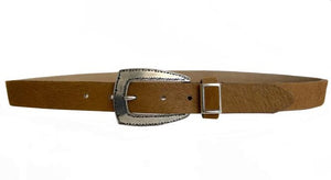 Streets Ahead - Cognac Hair-on Western style belt.