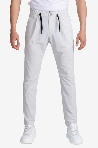 Model wearing Herno - Men's Laminar Nylon Pants in Chantilly.