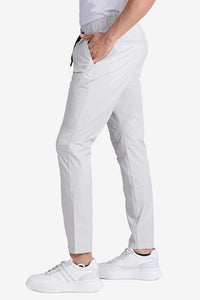Model wearing Herno - Men's Laminar Nylon Pants in Chantilly.