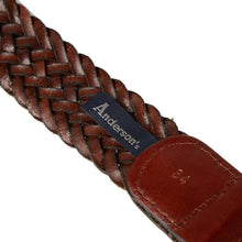 Load image into Gallery viewer, Anderson&#39;s Braided Leather Belt Light Brown.

