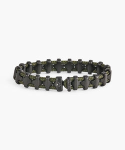 Pig & Hen Bold Bob Bracelet in Army/Black
