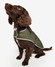 Load image into Gallery viewer, Barbour Paw Quilt Dog Coat in Olive.
