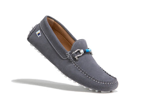 Riomar Deck Driver Slip on Loafer Stingray Grey Side.