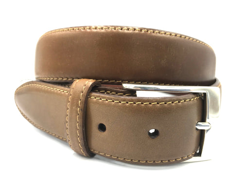 LaRossa Horween Shell Cordovan belt in whiskey.