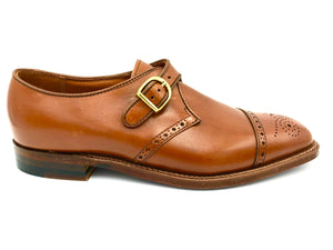 LaRossa Shoe and Alden monk strap shoe special make in burnished tan.