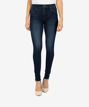 Load image into Gallery viewer, Model wearing KUT from the Koth Mia High Rise Toothpick Skinny Jean in Endless.
