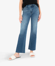 Load image into Gallery viewer, Model wearing Kut From The Kloth - Kelsey High Rise Fab AB Ankle Flare KP1578MA1 in Propelled w/ Med.
