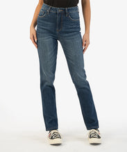 Load image into Gallery viewer, Model wearing Kut From The Kloth - Christine High Rise Straight Leg KP1677MA4 in Glowing Wash.
