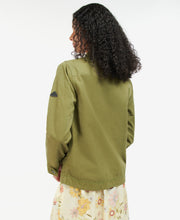 Load image into Gallery viewer, Model wearing Barbour Zale Casual in Olive tree - back.

