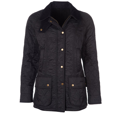 Barbour Beadnell Polarquilt in black.