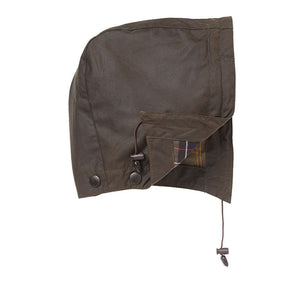 Barbour Classic Sylkoil Hood in olive.