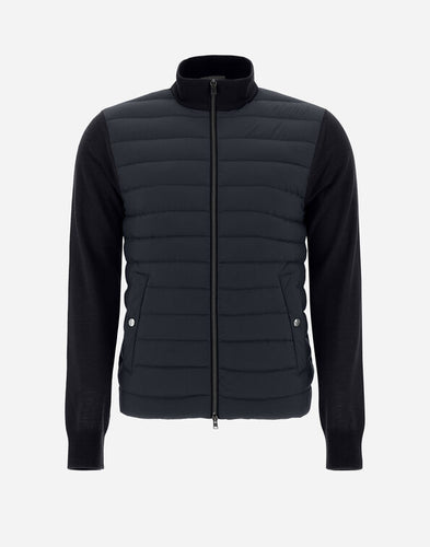 Herno Men's Cardigan in Dark Navy.