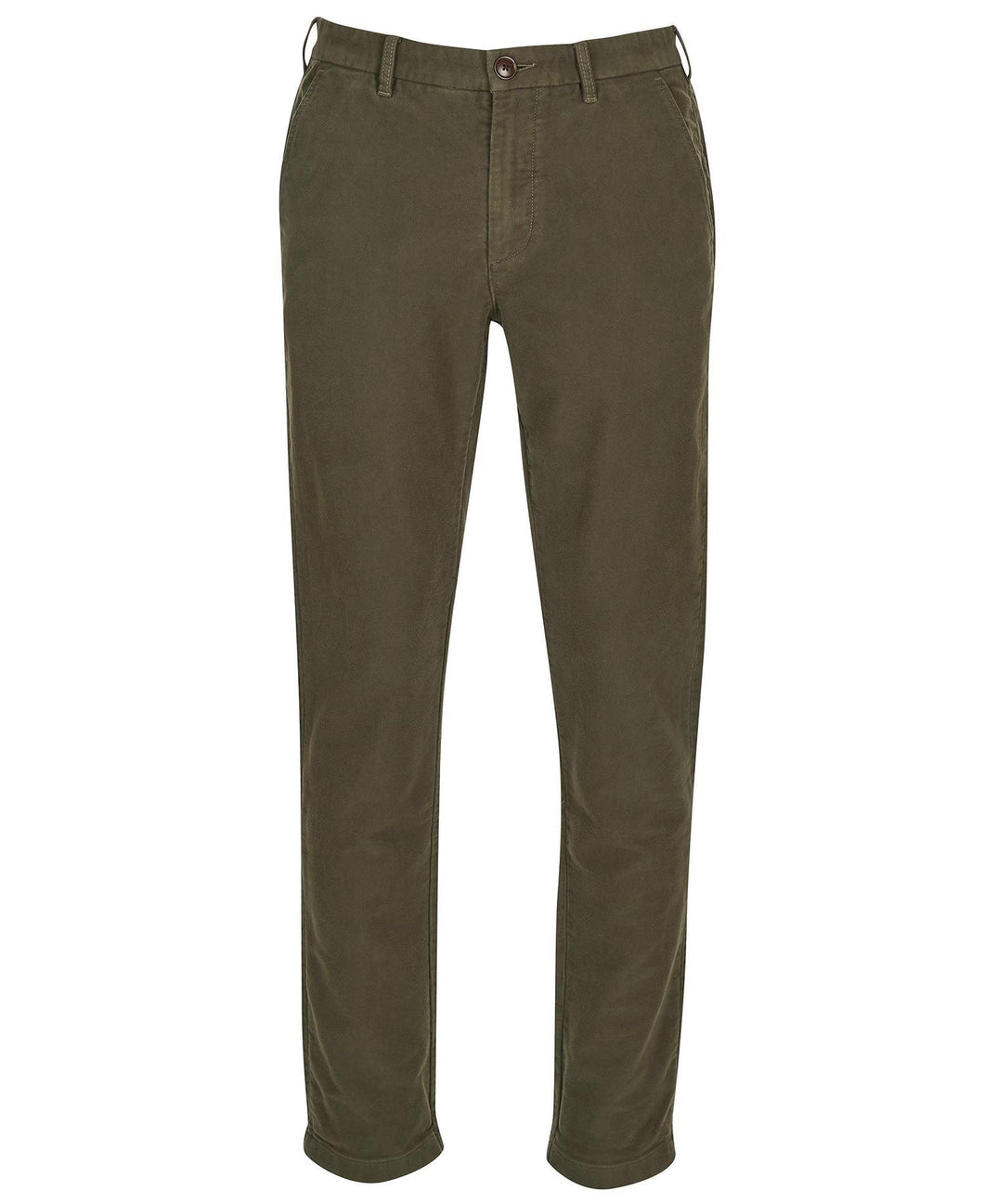 Barbour Neuston Moleskin Pants in Dark Olive.