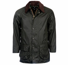 Load image into Gallery viewer, Barbour Beaufort waxed jacket in sage.
