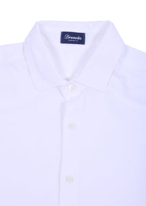 Drumohr - L/S Button Front Shirt White