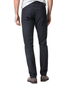 Model wearing Rodd & Gunn Motion 2 Straight Jean RL Navy.