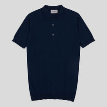 Load image into Gallery viewer, John Smedley - Adrian S/S Polo Shirt in Indigo.
