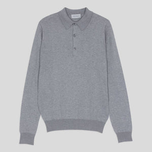 John Smedley - Bradwell L/S Shirt in Silver.