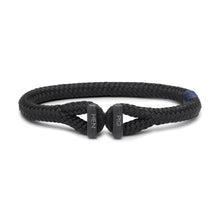 Load image into Gallery viewer, Pig &amp; Hen Icy Ike Bracelet in black with black closure.
