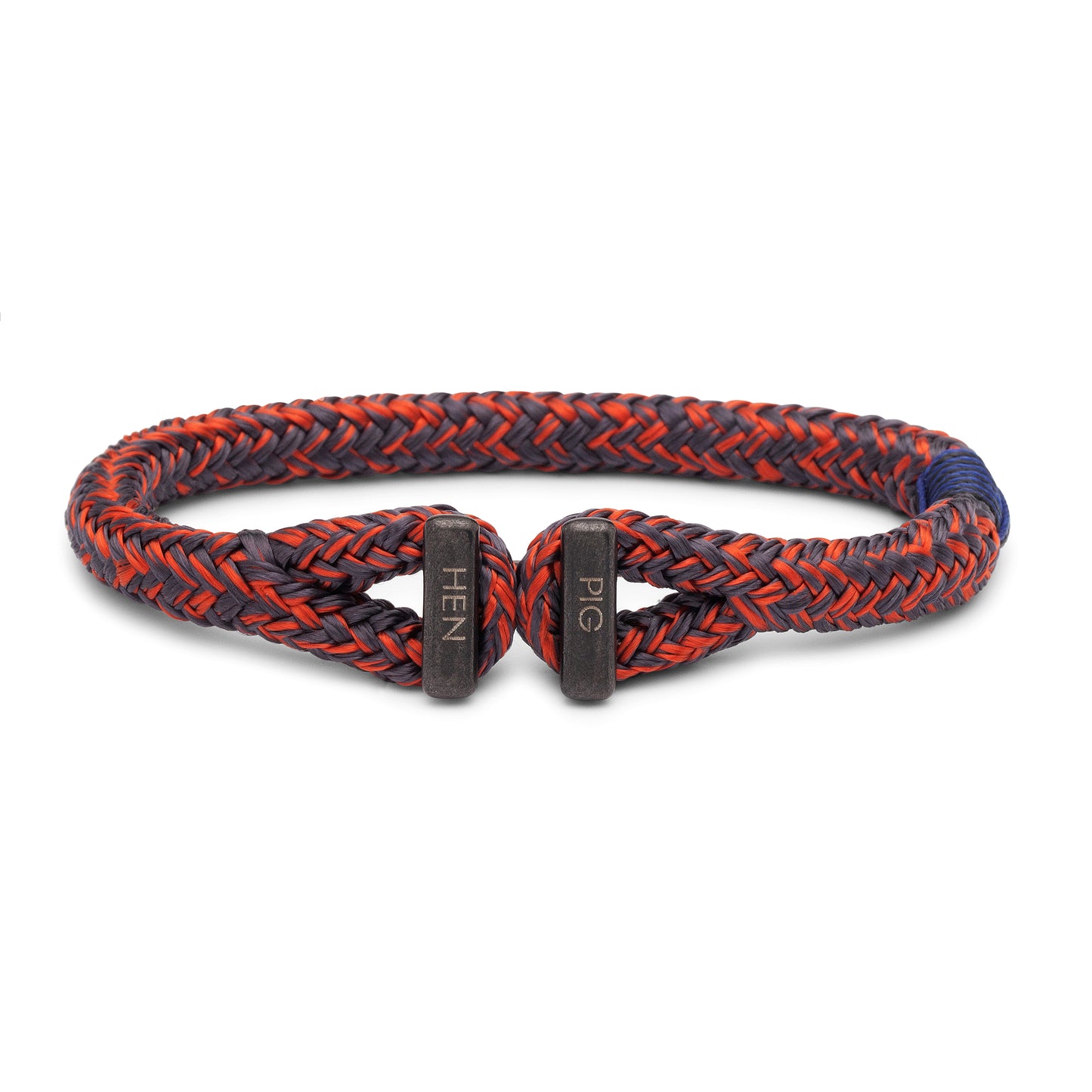 Pig & Hen Icy Ike Bracelet in coral red with black closure.