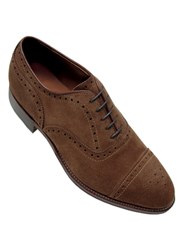 Alden 51670F captoed shoes in snuff suede.