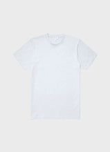 Load image into Gallery viewer, Sunspel - Riviera Organic Crew Neck S/S T-Shirt in Pastel Blue Melange.
