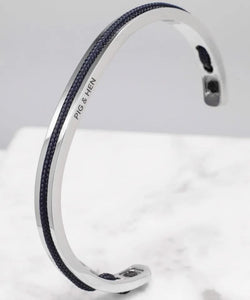 Pig & Hen - Navarch 6mm Bracelet in Navy/Silver.