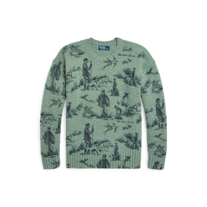 POLO Ralph Lauren - Original Label Wool Printed Crewneck Sweater in Novelty Motif (Stockport Amble).