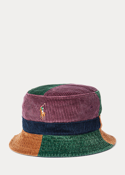 Polo Ralph Lauren - Corduroy Loft Bucket Hat w/ Pony Logo - Colorblock