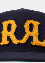 Load image into Gallery viewer, RRL - Appliqued Felt Ball Cap in Navy.
