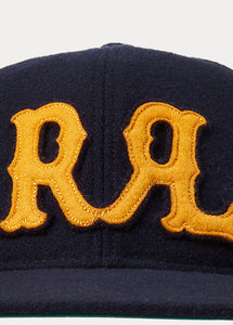 RRL - Appliqued Felt Ball Cap in Navy.